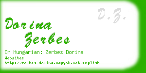 dorina zerbes business card